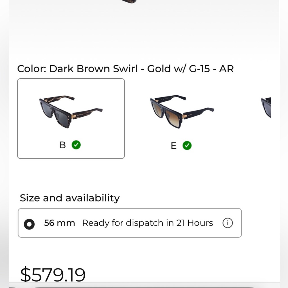 Balmain Tortoiseshell Square Sunglasses - image 7